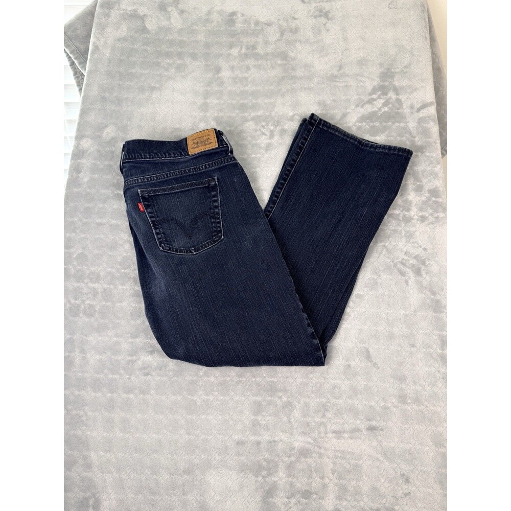 Levi's Women's Jeans 515 Bootcut Dark Blue Size 16L 99% Cotton Stretch